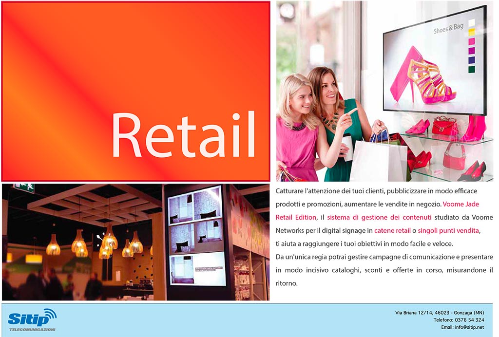 Digital Signage Retail | SITIP TELECOMUNICAZIONI