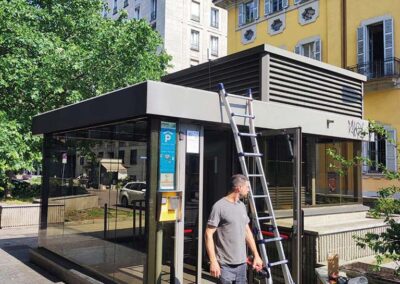 Installazione di Antenne Esterne per la Ricezione GSM in un parcheggio a Milano | SITIP TELECOMUNICAZIONI